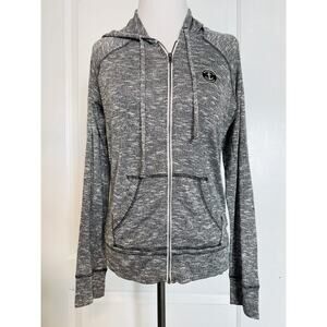 Lightweight Stretch Knit Hermosa Beach California Hoodie Zip Up Sweatshirt Top S